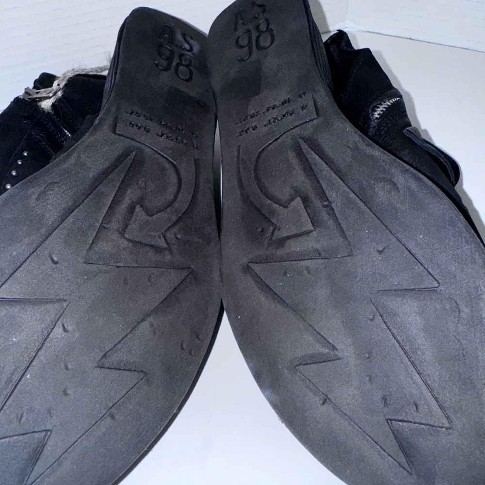 A.S.98 Lorrie Black Open Toe Bootie 41=9.5-10 US - Picture 5 of 6